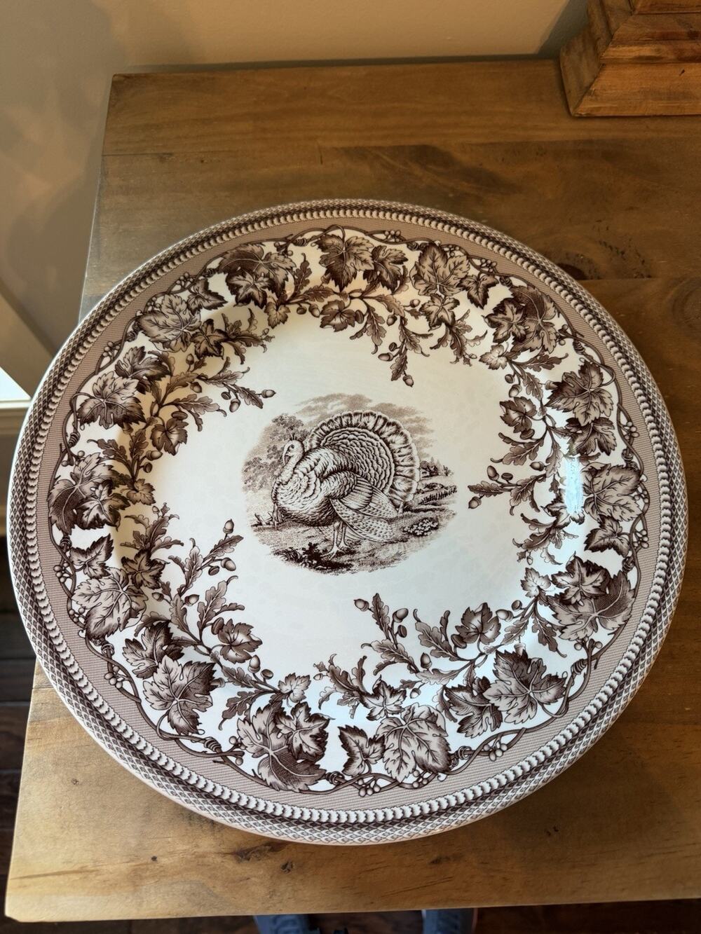 Westbourne by SPODE Williams Sonoma Brown Turkey Round Charger Plate 12.75”